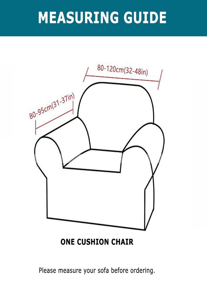 KRFOONN 2 Piece Chair Covers Printed Sofa Covers Couch Covers Washable Armchair Sofa Couch Slipcover Furniture Protector with Elastic Bottom for Living Room (Armchair, Color32), Small - Image 4
